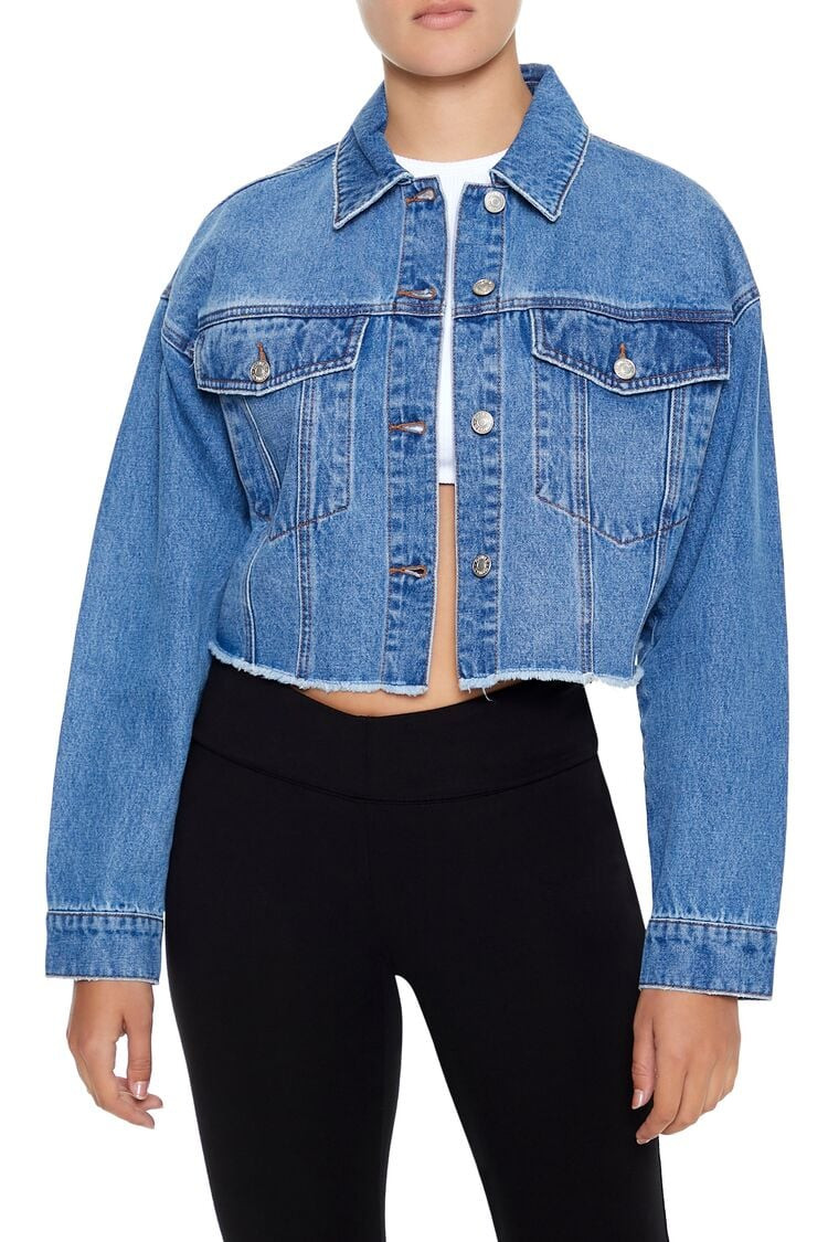 Cropped Denim Trucker Jacket | Forever 21