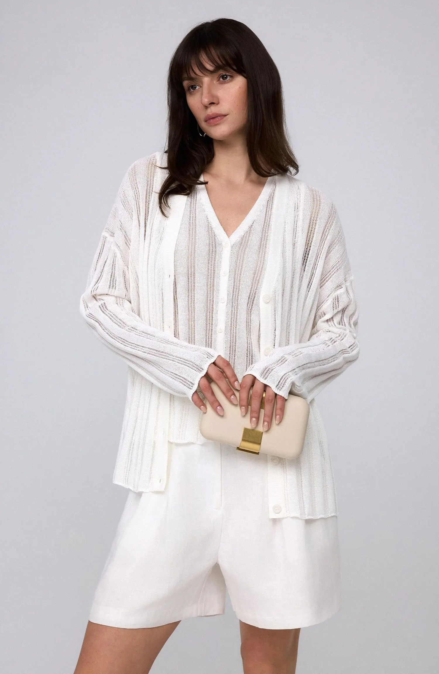 JUANA Sumire Open Knit Striped Cardigan (Women) | Nordstrom | Nordstrom
