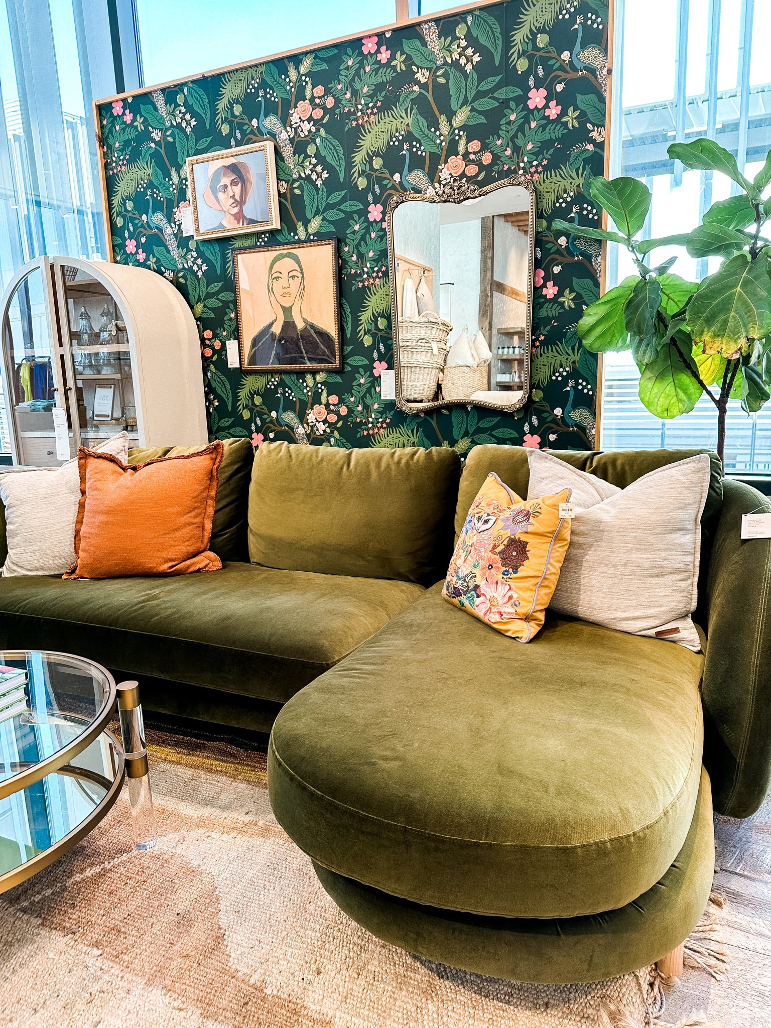 If I didn’t already have a green velvet couch, I’d want this one. This whole romantic/vintage mid century vibe is stunning #midcenturysofa #velvetsofa #midcenturydecor #anthrohome #anthropologie #livingroom #vintagedecor 

#LTKFind #LTKhome #LTKstyletip