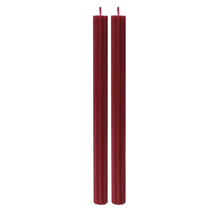 Better Homes & Gardens Unscented Taper Candles, Red, 2-Pack, 11 inches Height | Walmart (US)