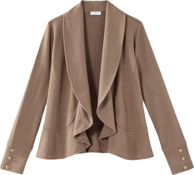 Knit Flounced-Hem Jacket | J. Jill