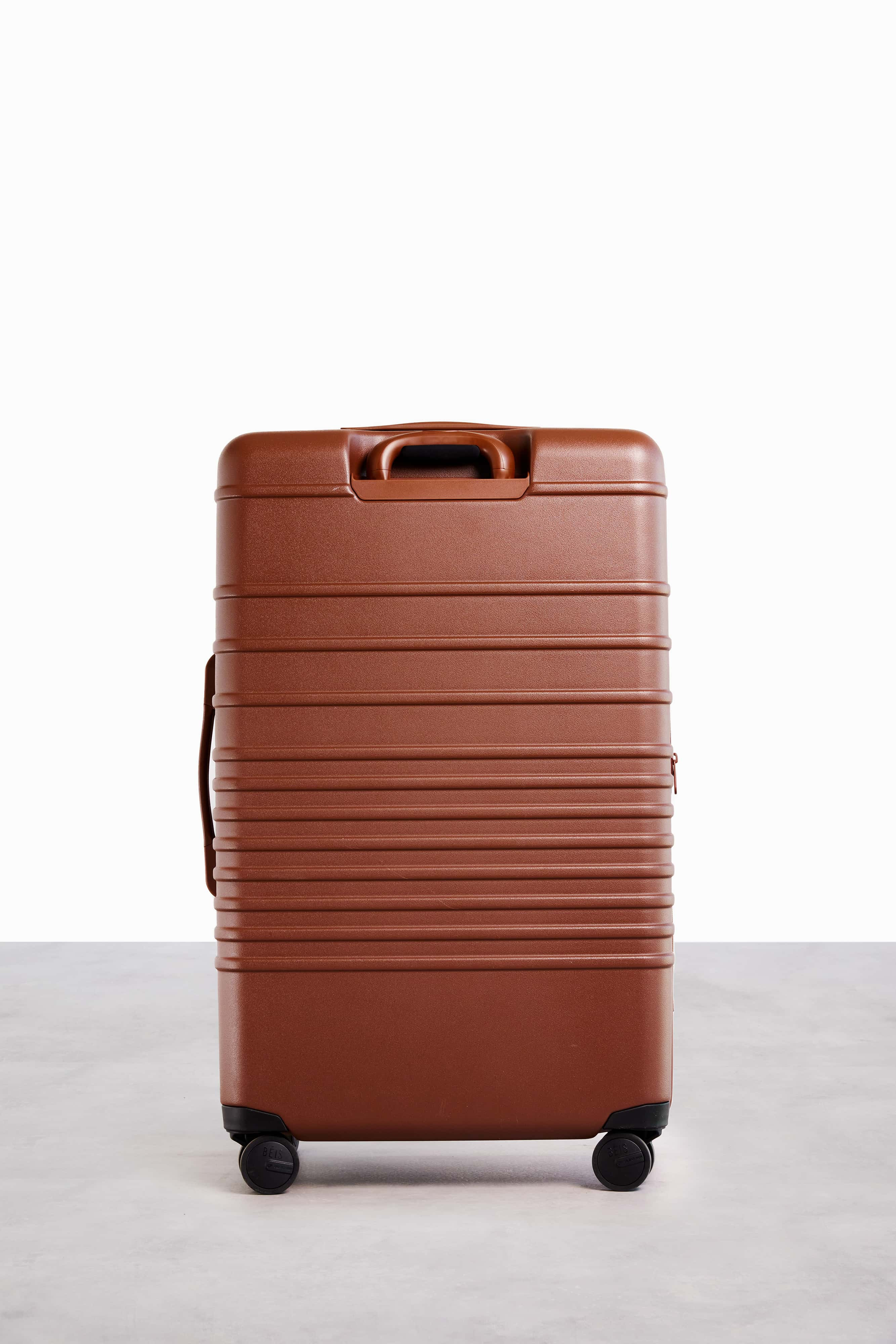 BÉIS 'The Large Check-In Roller' in Maple - Brown 29 inch Checked Suitcase & Check in Luggage | BÉIS Travel