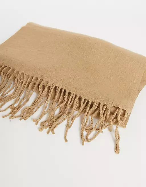 ASOS DESIGN super soft scarf in camel | ASOS (Global)