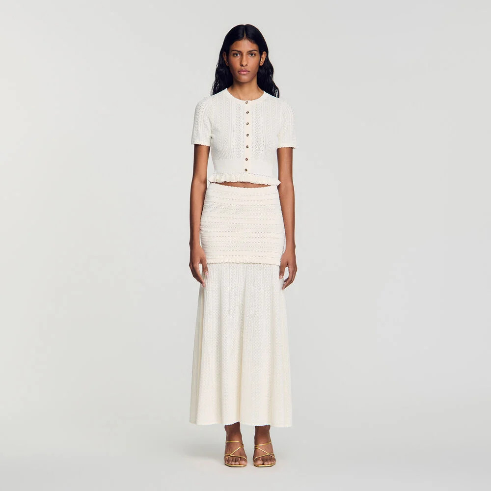Pointelle knit maxi skirt | Sandro US | Sandro-Paris US