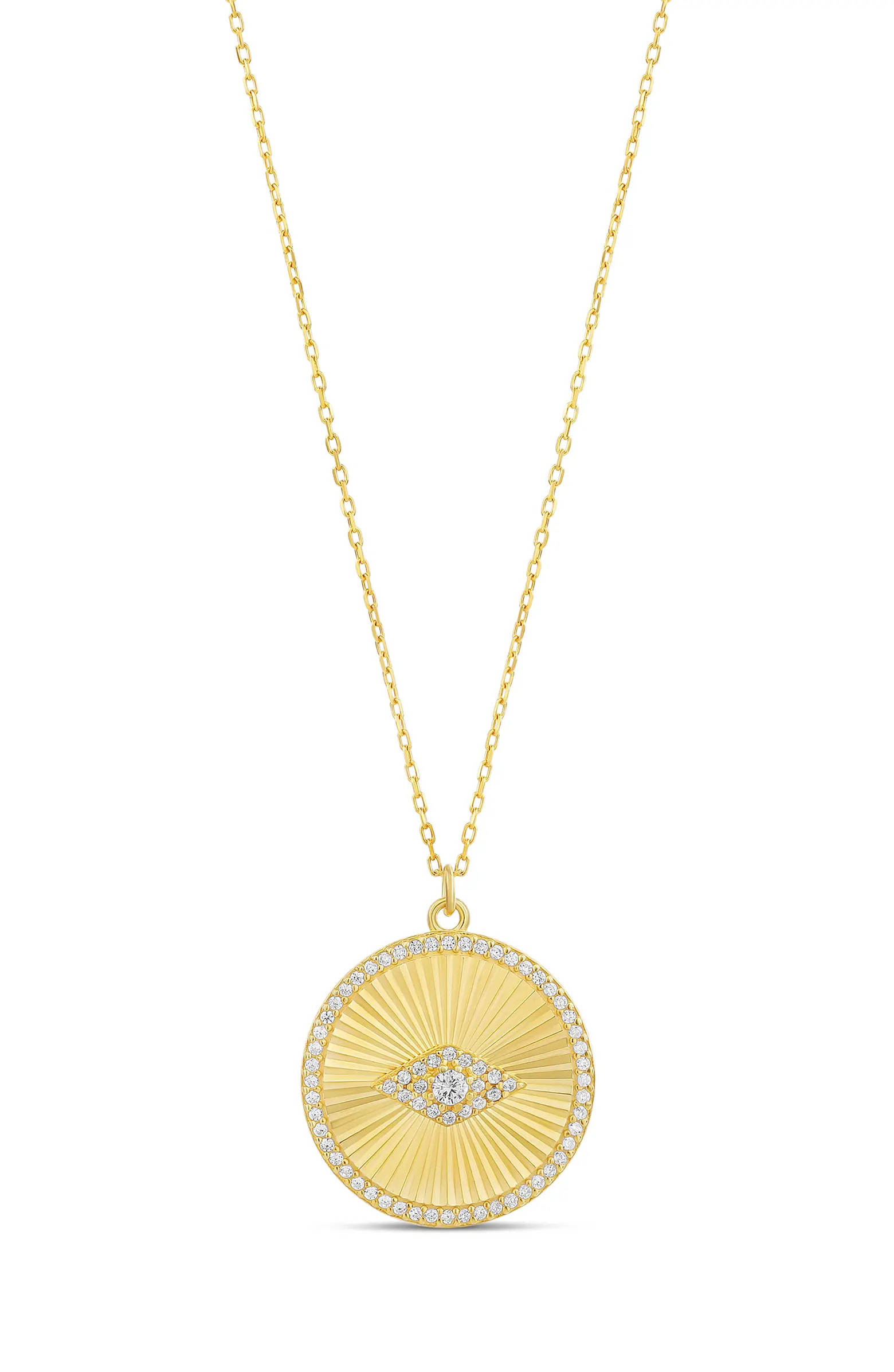Round Evil Eye Pendant Necklace | Nordstrom