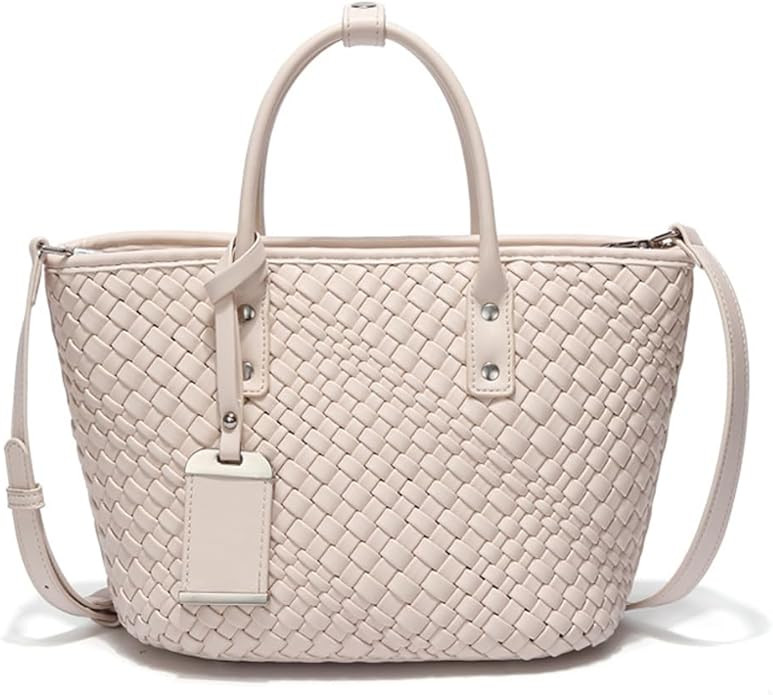 Movefad Women Woven Bag Vegan Leather Crossbody Bag Large Summer Beach Travel Handbag and Purse R... | Amazon (US)