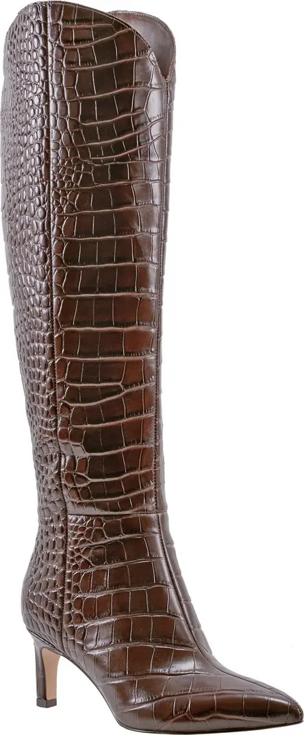 Quinnie Croc Embossed Over the Knee Boot (Women) | Nordstrom