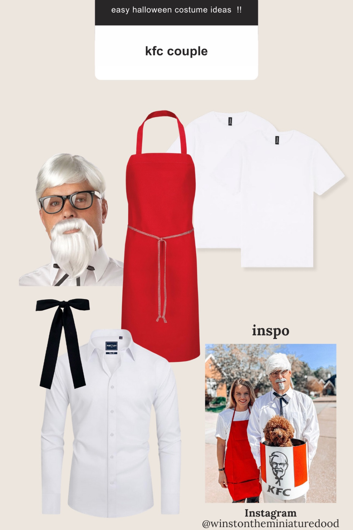 This is the funniest couples costume for Halloween that I’ve seen! Try this costume and be a KFC couple for Halloween this yearr

#LTKHalloween