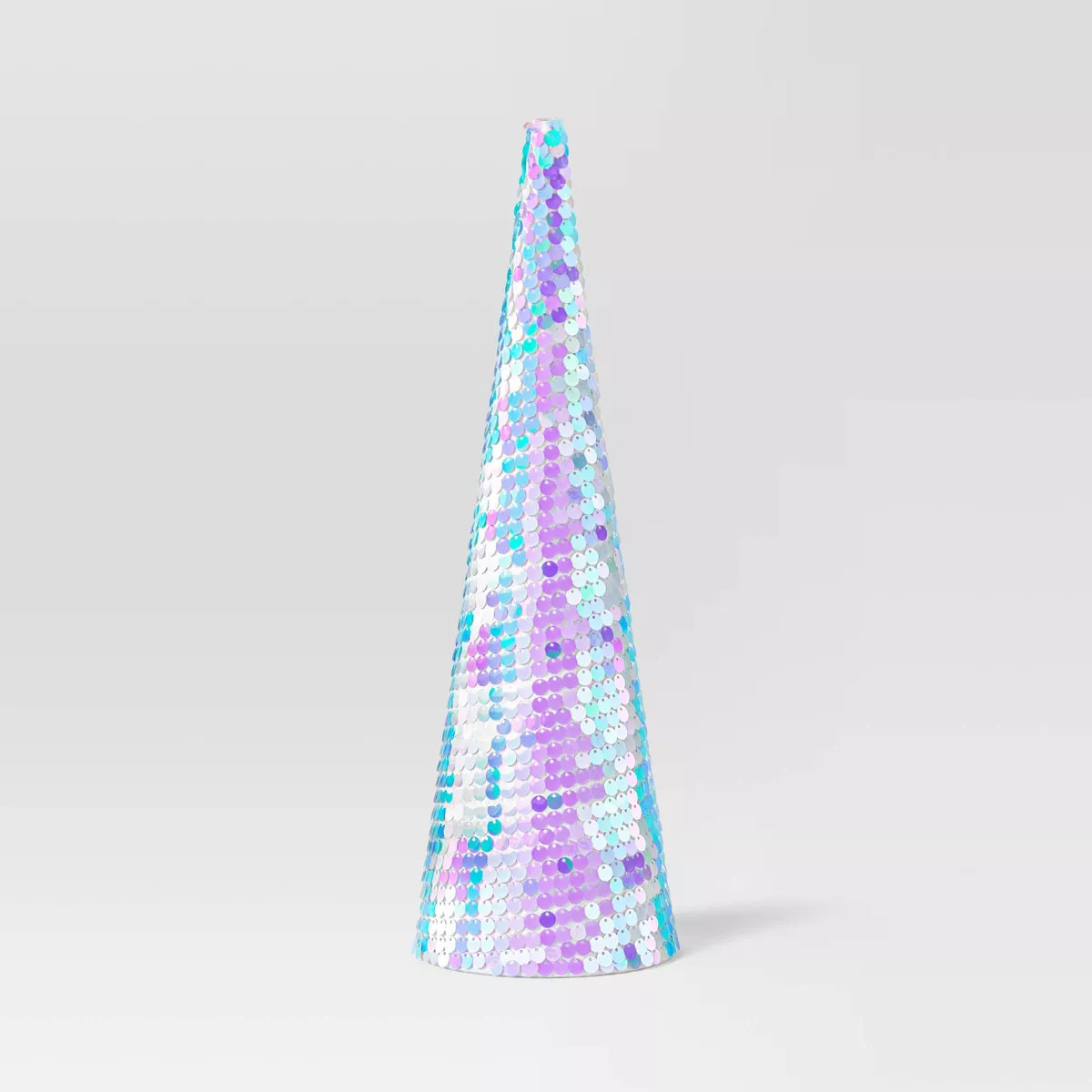 18" Sequined Cone Christmas Tree Sculpture - Wondershop™ Iridescent | Target