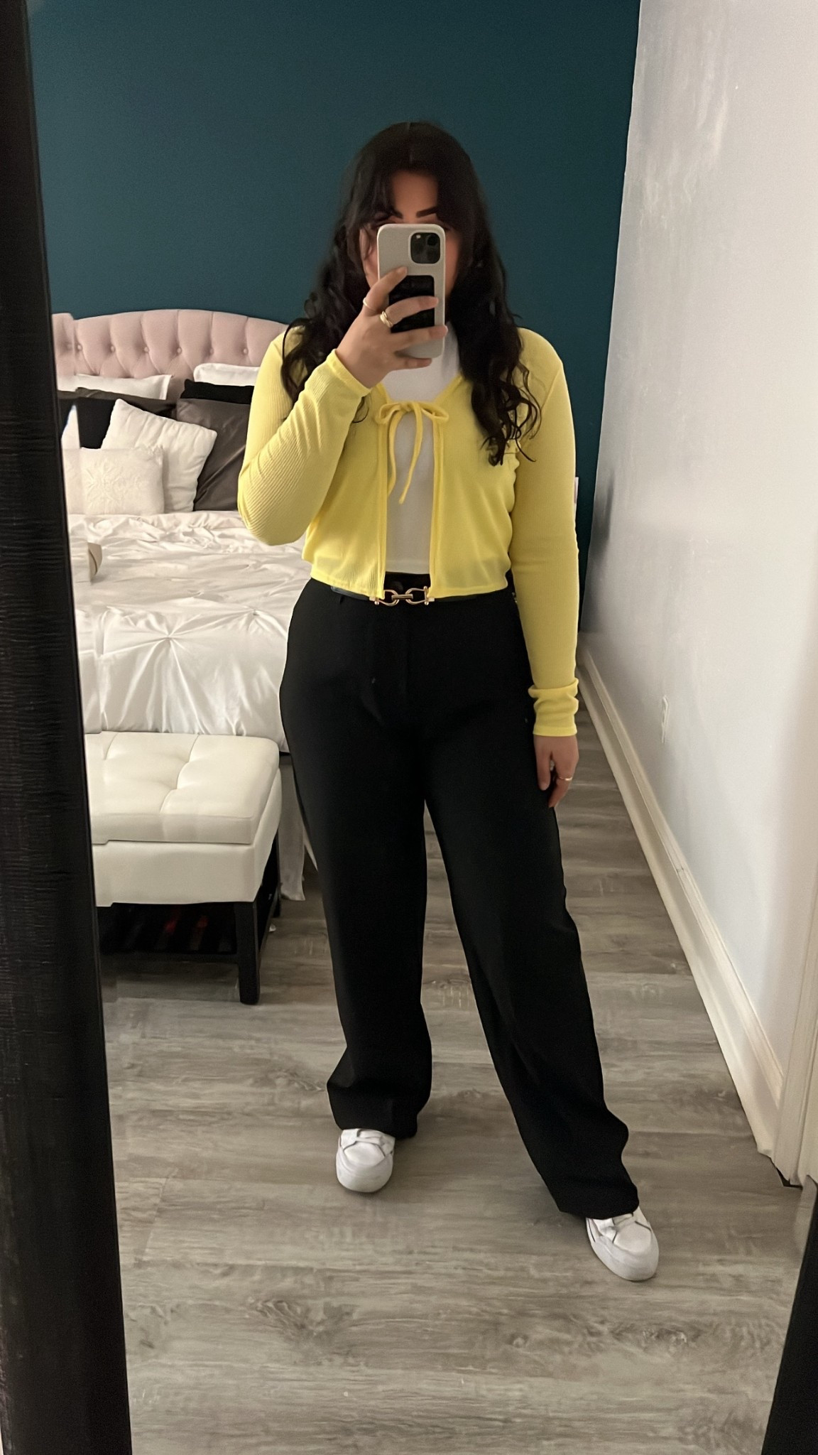 the cutest fit for work and trendy with the butter yellow / bright yellow cardigan and the perfect trousers 

#LTKWorkwear #LTKSummerEdit #LTKMidsize