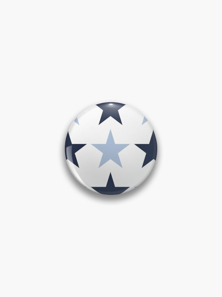 Large NAVY BLUE, ALICE BLUE and WHITE STARS  Pin | Redbubble (US)