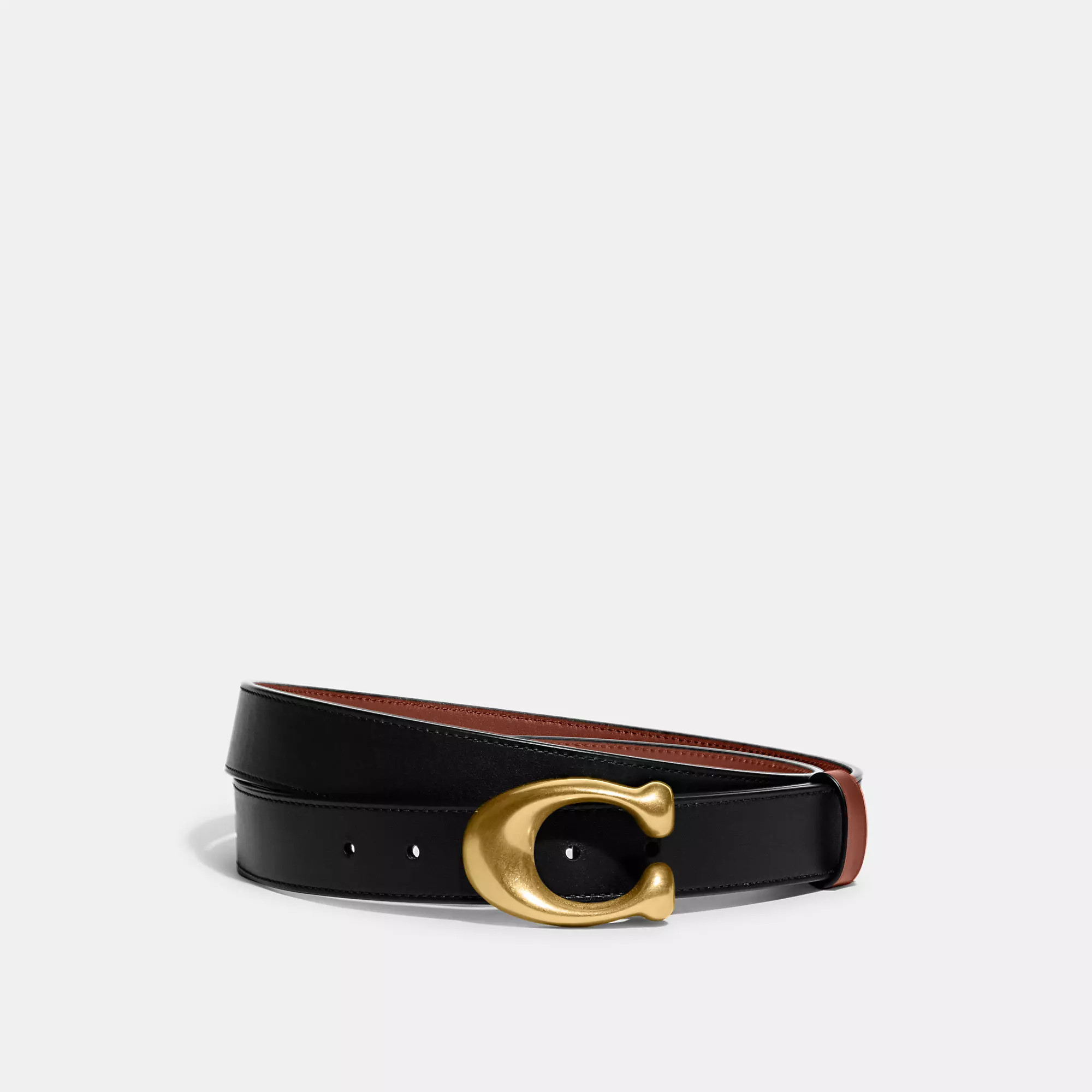 Sculpted C Buckle Cut-To-Size Reversible Belt, 32mm | Coach (US)