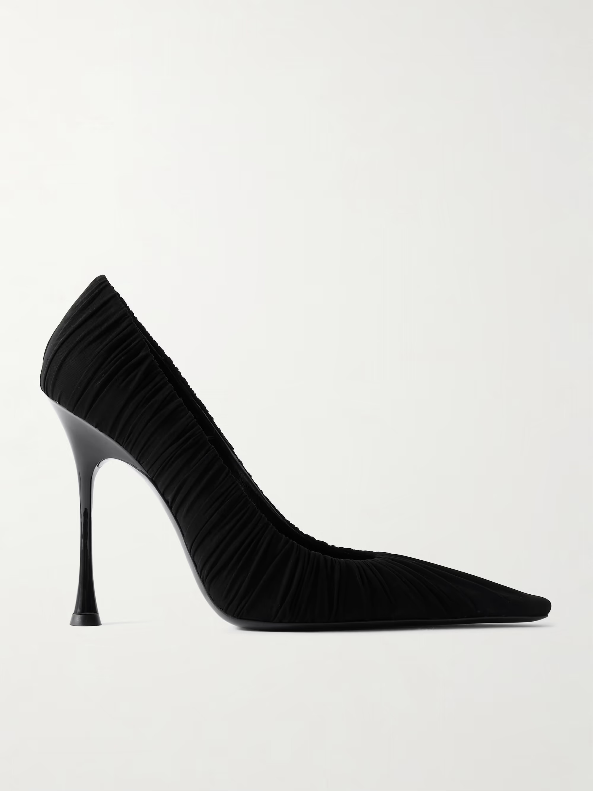 SAINT LAURENT's 'Emmanuelle' pumps are made from tulle that's elegantly gathered throughout, givi... | NET-A-PORTER (US)