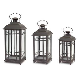 Metal & Glass Stand With 3 Lanterns | Michaels | Michaels Stores