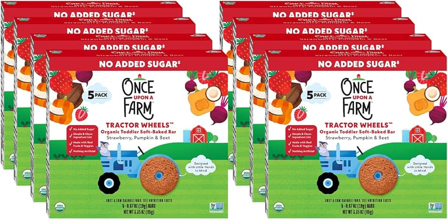 Once Upon A Farm Barra Horneada Suave Orgánica Para Niños Pequeños, Fresa, Calabaza Y Remolach... | Amazon (US)