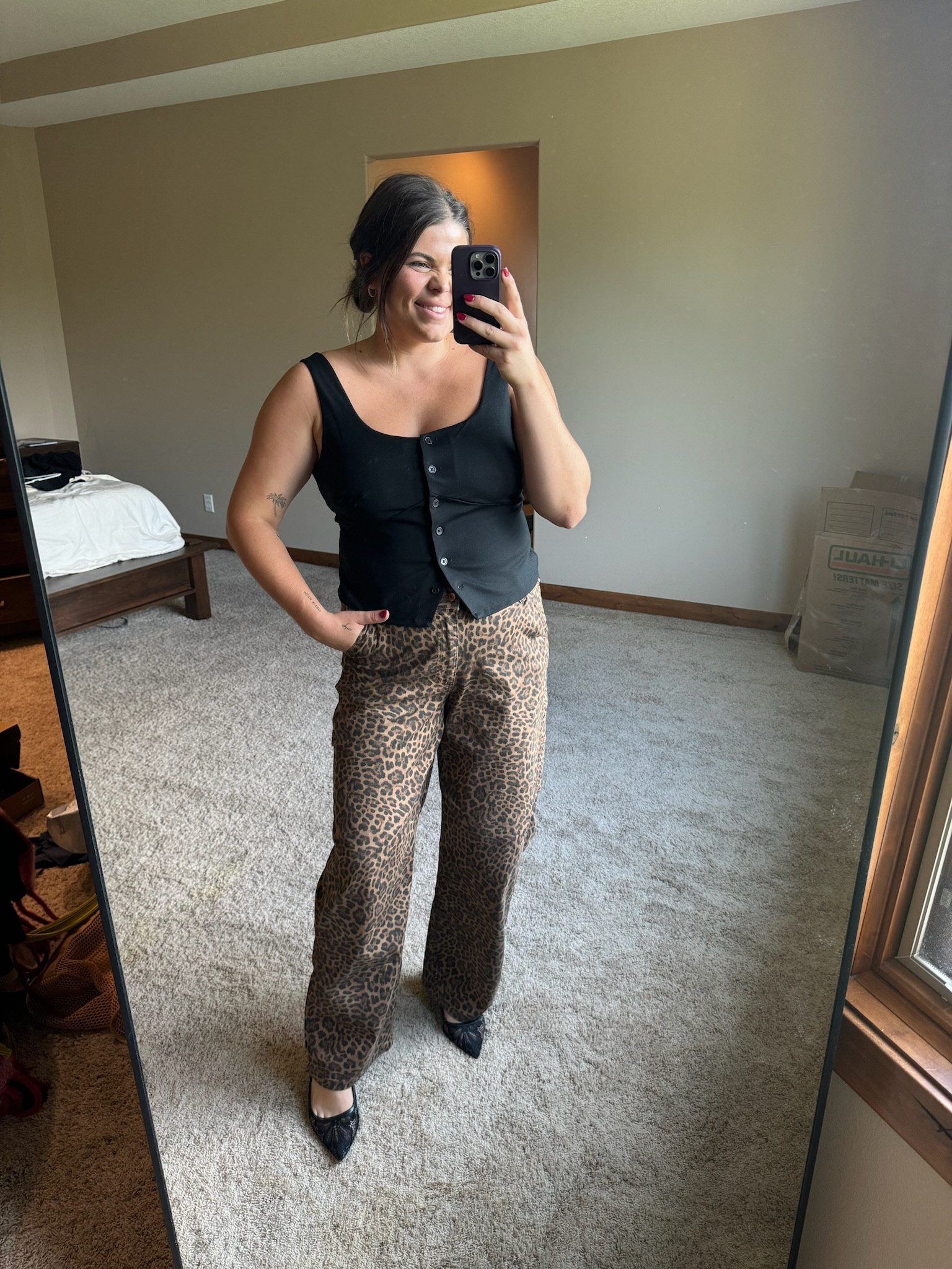 Embrace fall in style with a trendy twist! These cheetah pants are the statement piece you need for a bold, on-trend look. Paired with cozy layers and classic staples, this outfit is perfect for making a stylish entrance. Shop the full look below!

#LTKSeasonal #LTKMidsize #LTKStyleTip