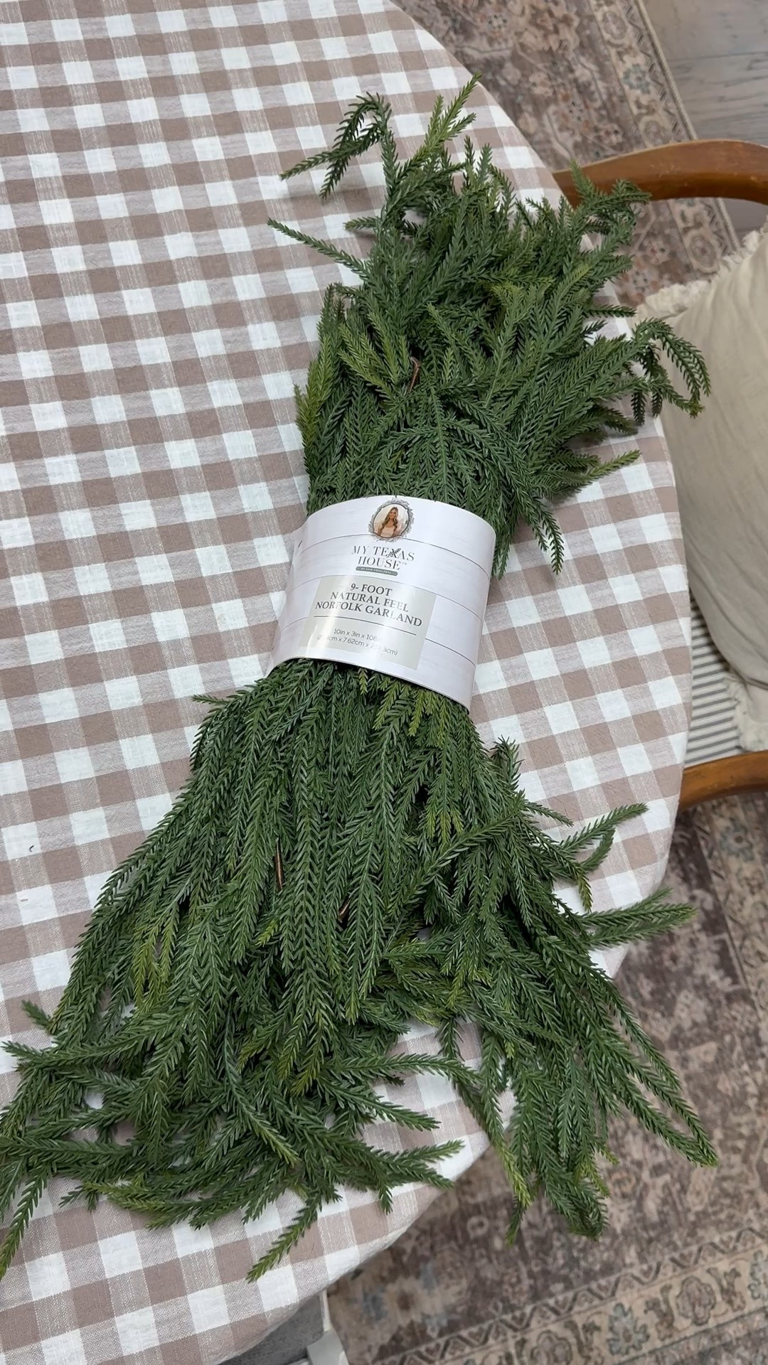 My Texas house Christmas Norfolk garland ! Walmart Christmas finds | Christmas 2025 | Christmas garland 

#LTKSeasonal #LTKHome #LTKHoliday