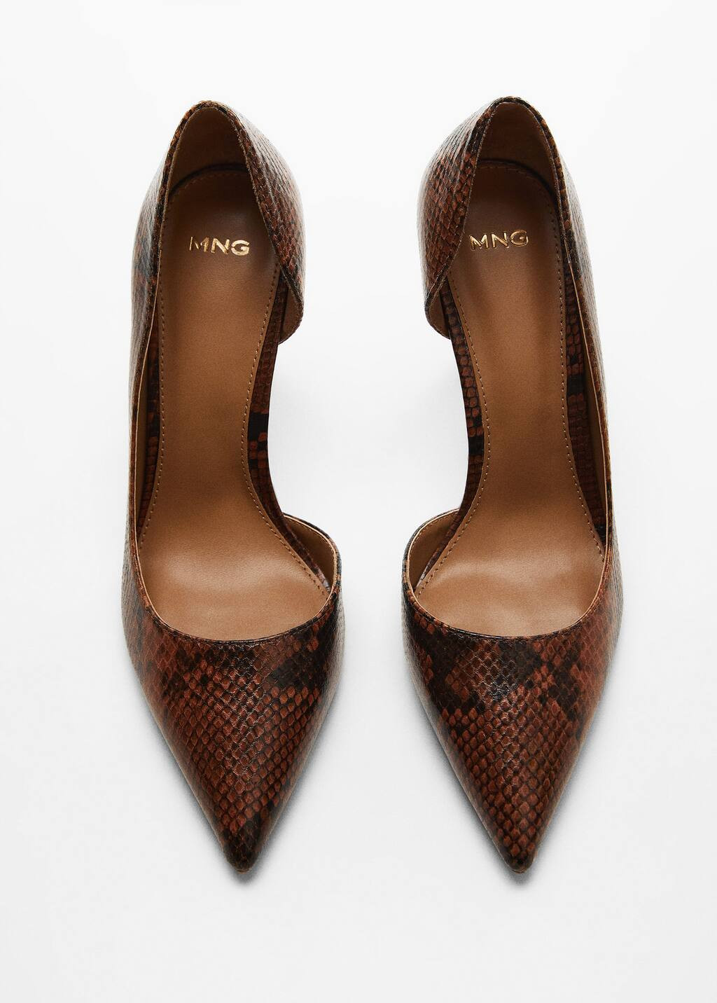 Animal print effect heel shoe -  Women | Mango USA | MANGO (US)