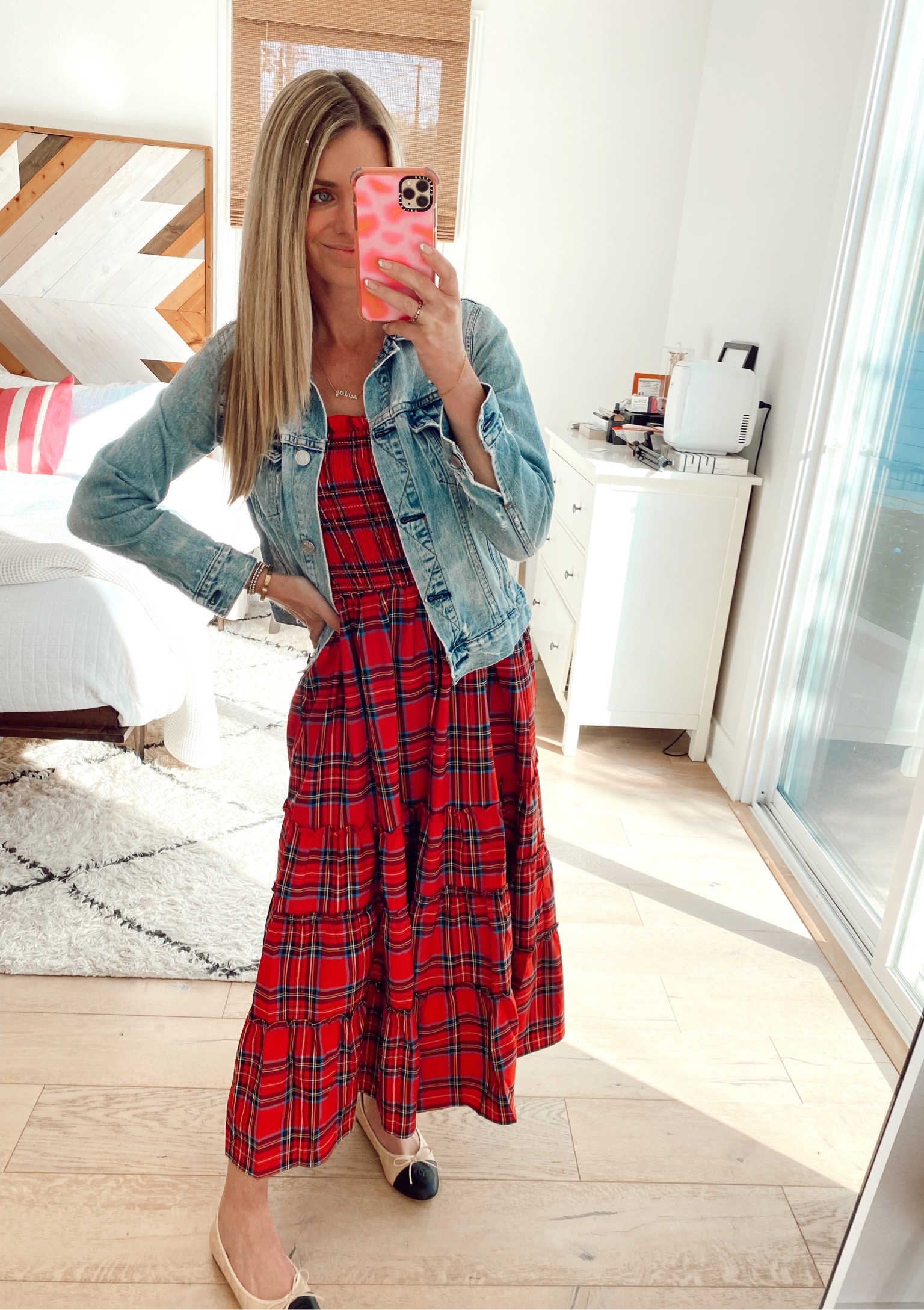 Red plaid smocked top maxi dress 

#LTKSeasonal #LTKHoliday #LTKunder100