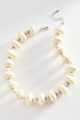 Chunky Crystal Wooden Bead Necklace | Anthropologie (US)