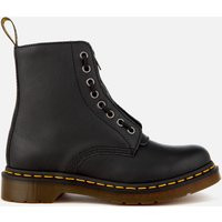 Dr. Martens Women's 1460 Pascal Front Zip Arcadia Leather 8-Eye Boots - Black - UK 3 - Black | Coggles (Global)