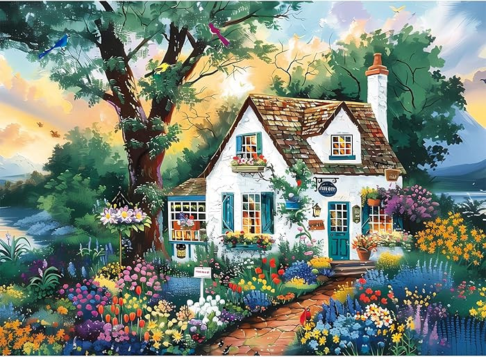 500 Pieces Jigsaw Puzzles for Adults–Beautiful Garden Patio Puzzle for Adult Elderly–Recycled... | Amazon (US)