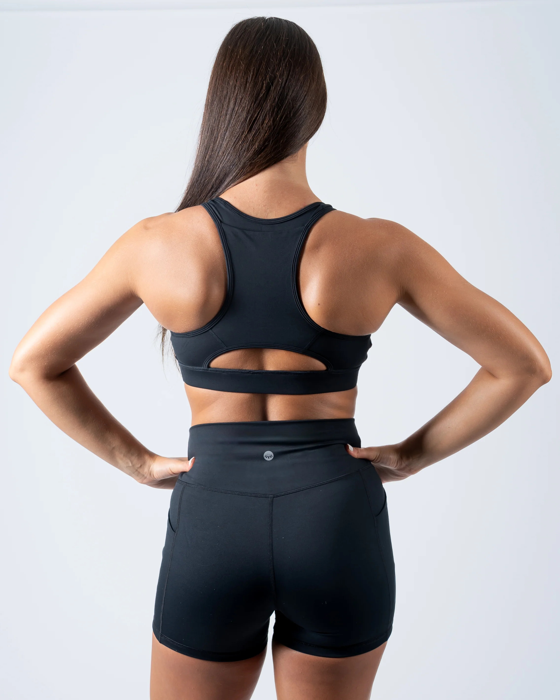 Pocket Sports Bra | Medium Impact Support | Sarah In Black | Senita Athletics