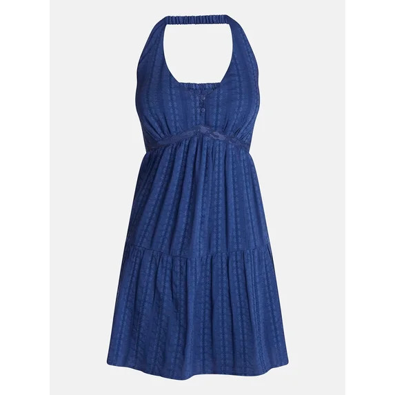 No Boundaries Halter Mini Dress, Women's XXS - XXL | Walmart (US)