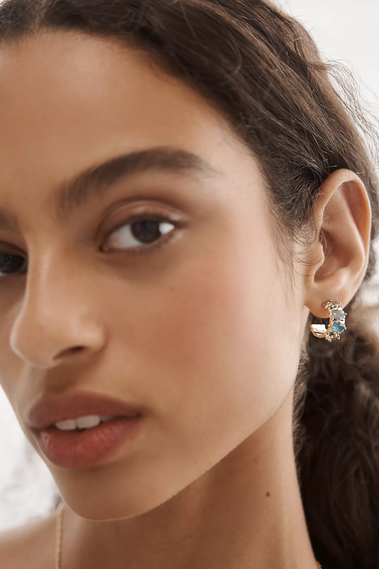 Crystal Baguette Huggie Hoop Earrings | Anthropologie (US)