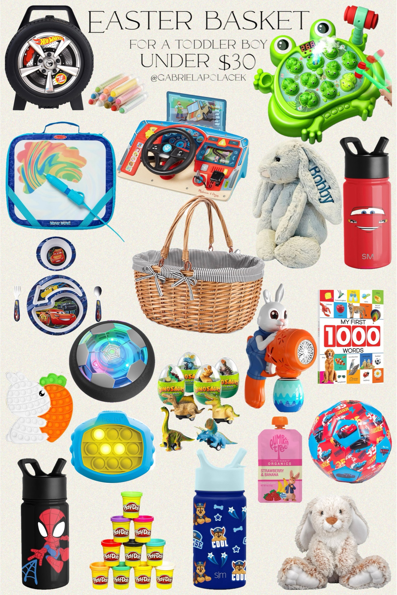 Easter basket for toddler boy under $30!! 

Simple Modern Disney Pixar Lightning McQueen Kids Water Bottle with Straw Lid | Easter Toys-Bunny Bubble Machine for Kids,Easter Eggs,Automatic Bubble Maker Blower Machine for Toddlers | simple Modern spiderman Kids water bottle with straw Lid | 4 Pack Dinosaur Pull Back Cars Prefilled Plastic Easter Eggs with Toys Inside | Melissa & Doug Water Wow! Water Wow! Take-Along Multi-Activity Color-Reveal Drawing Set Travel Toy | Melissa & Doug Burrow Bunny Rabbit Stuffed Animal | Easter Bunny Poppers, Bunny Carrot Pop Bubble Fidget Sensory Toy | Pop It! Pro - The Original Light Up, Pattern Popping | Play-Doh Bulk | Hover Soccer Ball | My First 1000 Words: Early Learning Picture Book | Capelli Sport Disney Pixar Cars Kids Soccer Ball | Hot Wheels 30 Car Storage Case | Pumpkin Tree Peter Rabbit Organics Strawberry and Banana Pure Fruit Snack | Melissa & Doug PAW Patrol Rescue Mission Wooden Dashboard | Dustless Chalk for Kids, Colored Sidewalk Chalk With Holder,Non-Toxic Washable Toddlers Chalks

#polacek #gabrielapolacek #easter #LTKParties #LTKFamily #amazon


#LTKSeasonal #LTKFindsUnder50 #LTKKids