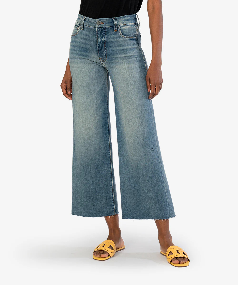 Meg High Rise Fab Ab Wide Leg Raw Hem (Win Wash) - Kut from the Kloth | Kut From Kloth