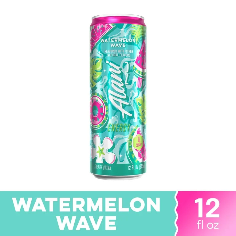 Alani Nu Sugar Free Energy Drink, Watermelon Wave, 12 fl oz, Can, 200mg Caffeine | Walmart (US)