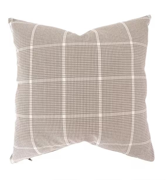 Tan Windowpane Pillow Cover | Tan Pillow Cover, Brown Pillow Cover, Plaid Pillow Cover, Farmhouse... | Etsy (CAD)