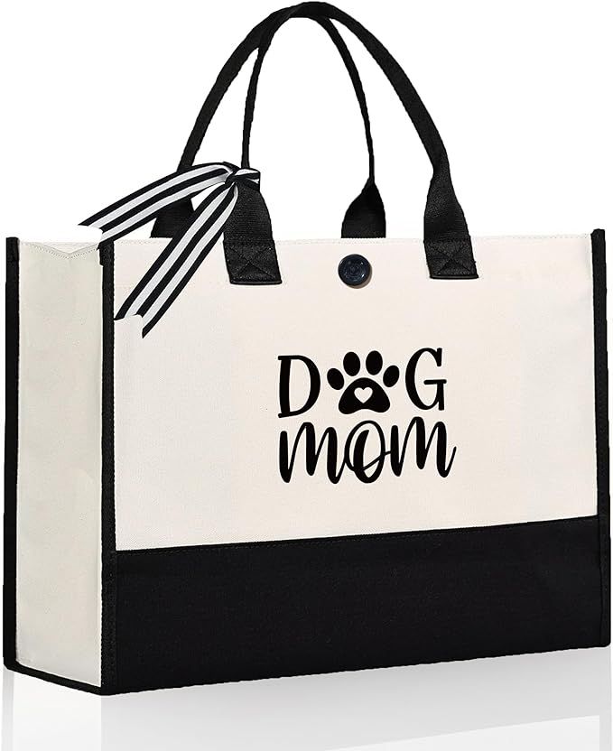 Dog Mom Gifts, Dog Lovers Gifts for Women- Canvas Tote Bag- Dog Mom Gifts for Women, Gifts for Do... | Amazon (US)