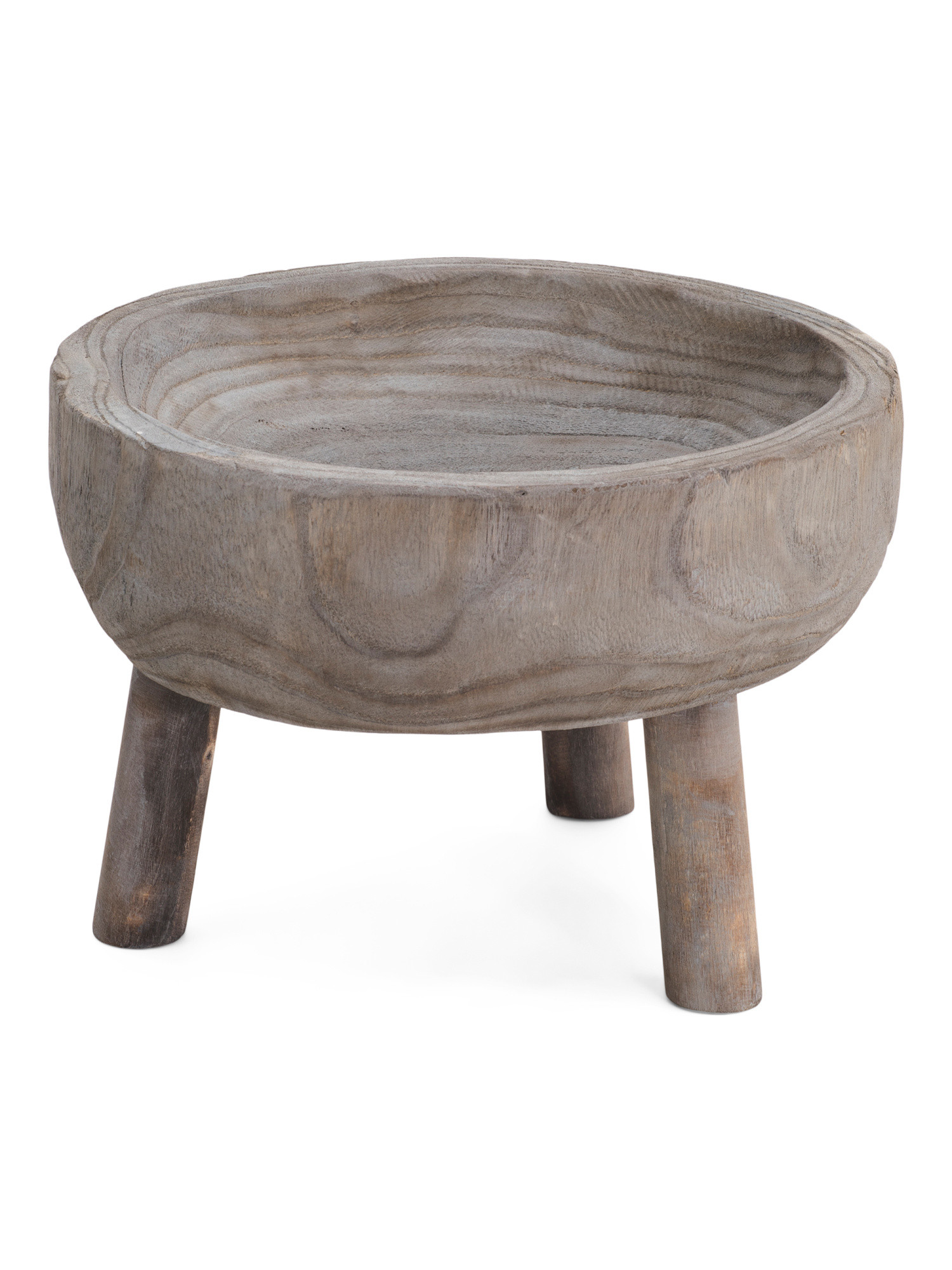 11in Wood Bowl With Legs | TJ Maxx