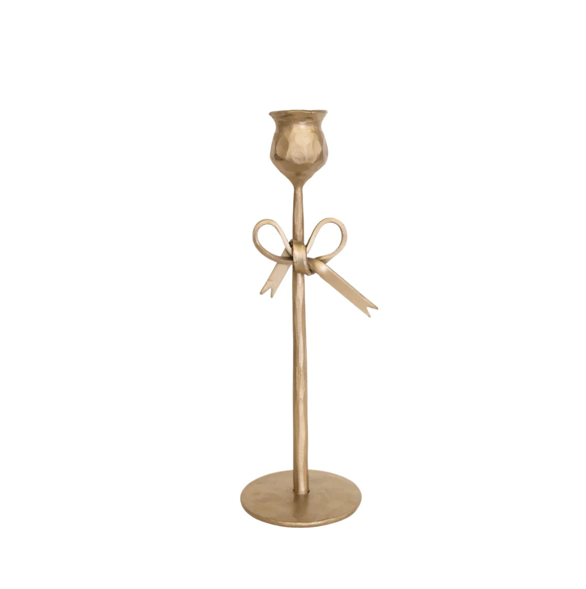 Antique Brass Bow Candle Holders | Eco Chic Home