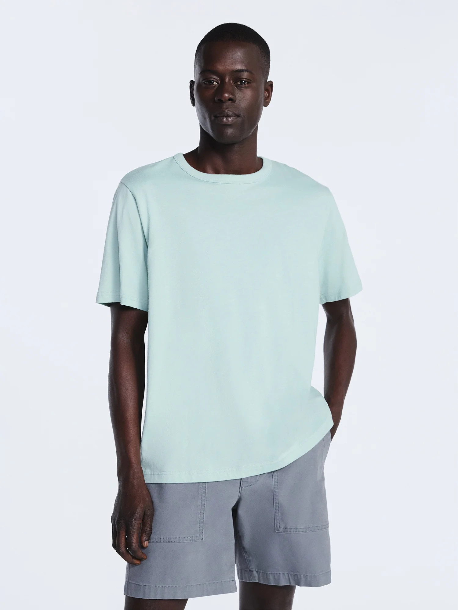 Free Assembly Men’s Everyday Cotton Tee with Short Sleeves, Sizes S-3XL | Walmart (US)