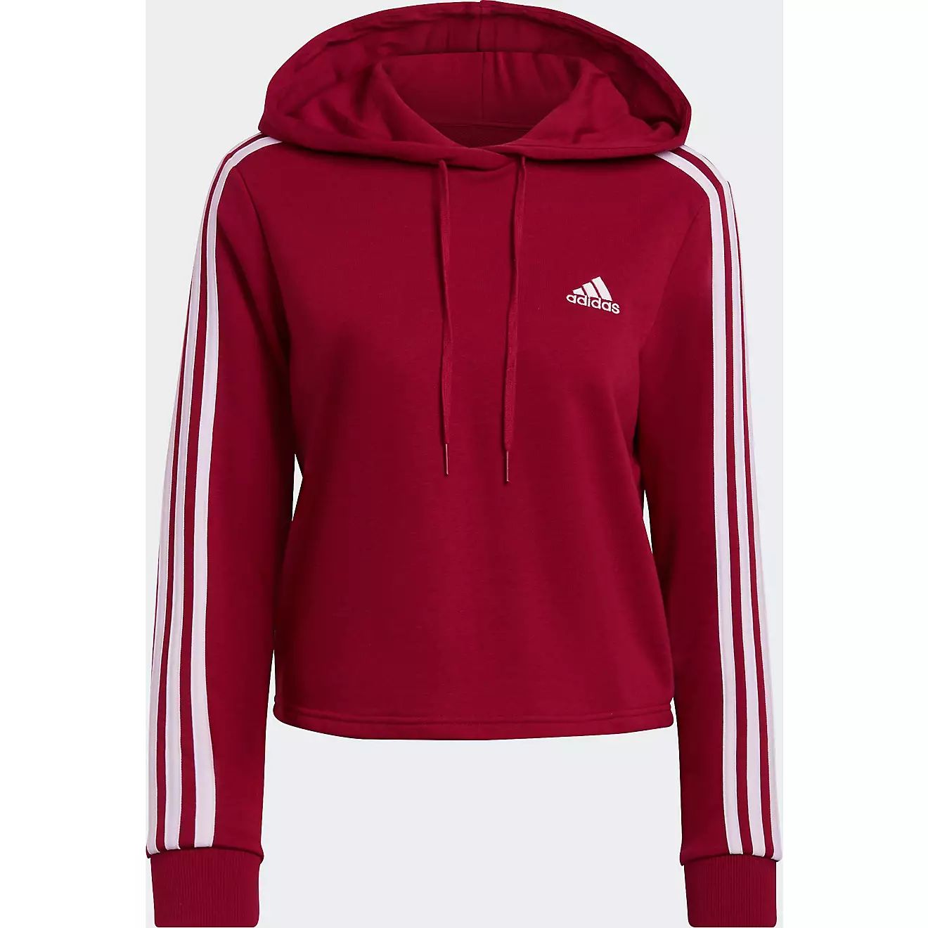 adidas Women's 3-Stripes Cropped Hoodie | Academy Sports + Outdoors
