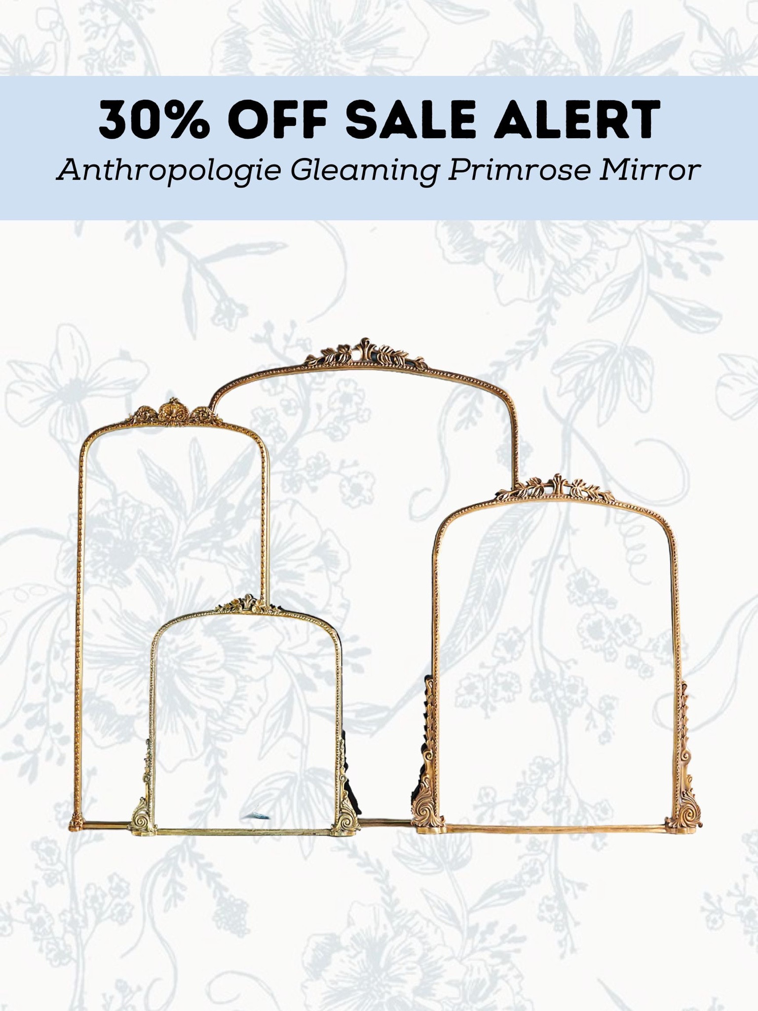 30% off sale alert! I have the 7 foot mirror and it’s stunning. It takes over my living room and is my favorite piece ever ✨💛 Anthropologie, gleaming primrose, sale alert, oversized mirror, tall mirror, full length mirror

#LTKsalealert #LTKGiftGuide #LTKhome