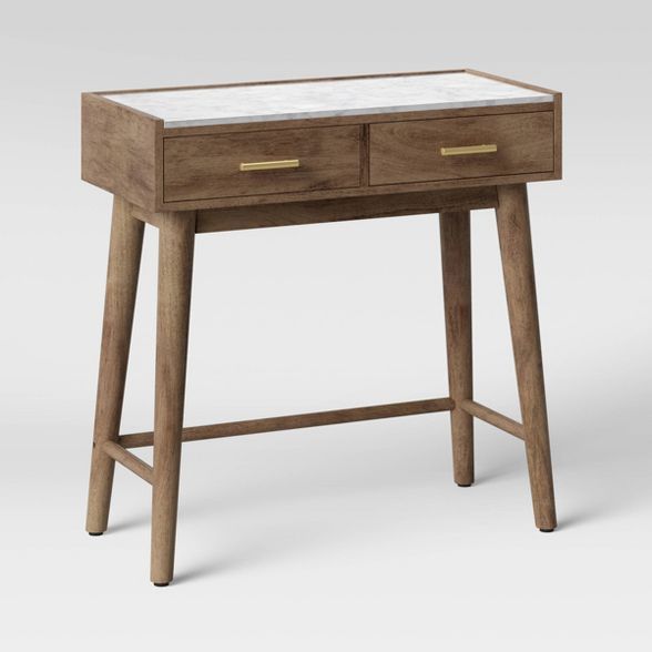 Palmera Marble Top Wooden Console with Drawers Dark Brown - Project 62™ | Target