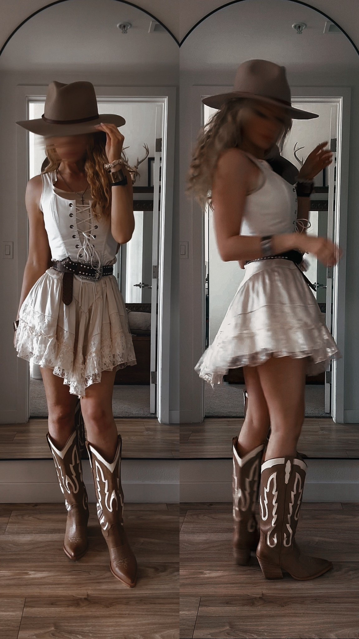 wearing the aerie shorts under the dress for a perfectly matching extra floof layer! 

wearing a dress size small
belt size small but added extra holes to make it high waist wearable
corset size small

hat is Wyeth in color oatmeal

#LTKTravel #LTKParties #LTKFindsUnder100