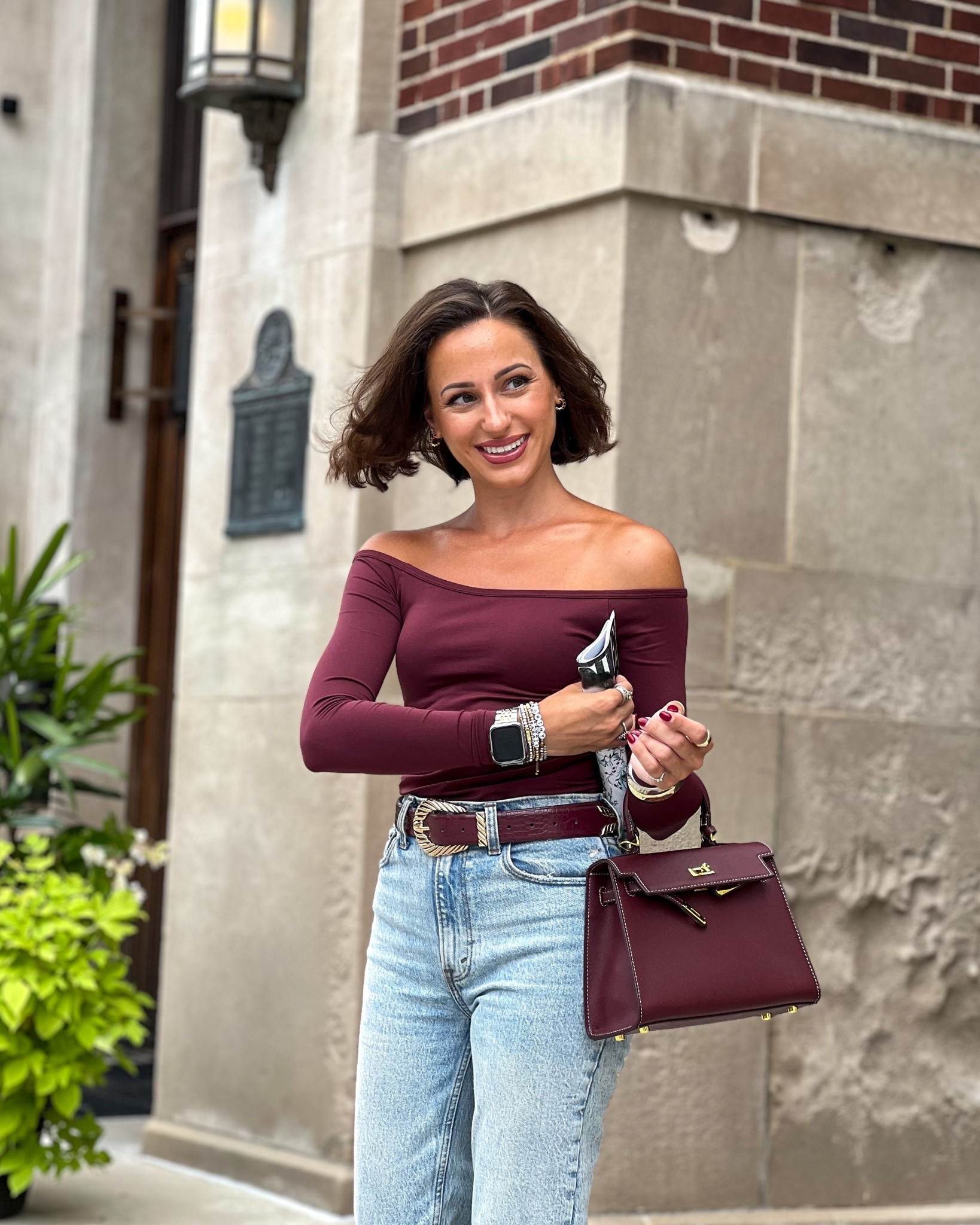 Linked similar to my Aritzia off the shoulder top (sold out) in trendy sumac burgundy. Everything linked runs tts
Linked this season’s washes in my Abercrombie ultra high rise ankle straight jeans. Run tts (wearing a 24 short)
Burgundy accessories also linked 

#LTKStyleTip #LTKFindsUnder100 #LTKPetite