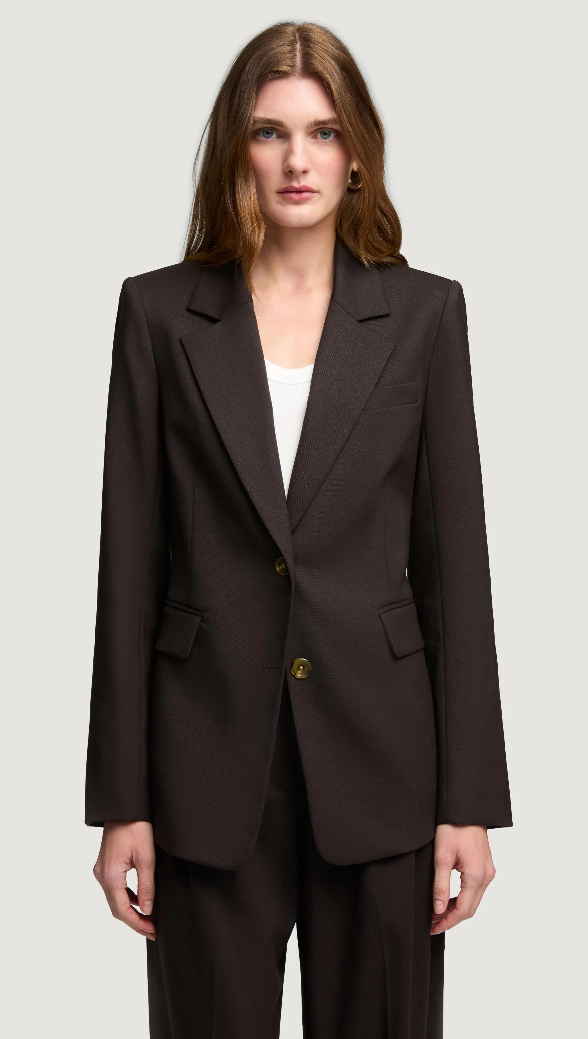 Two-Button Blazer in Seasonless Wool | Women's Blazers | Argent | Argent