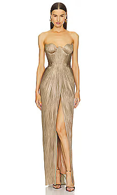 Maria Lucia Hohan Jasleen Gown in Bronze Jade from Revolve.com | Revolve Clothing (Global)