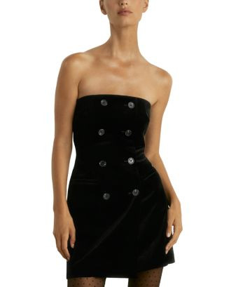 Ilze Bandeau Short Velvet Dress | Bloomingdale's (US)