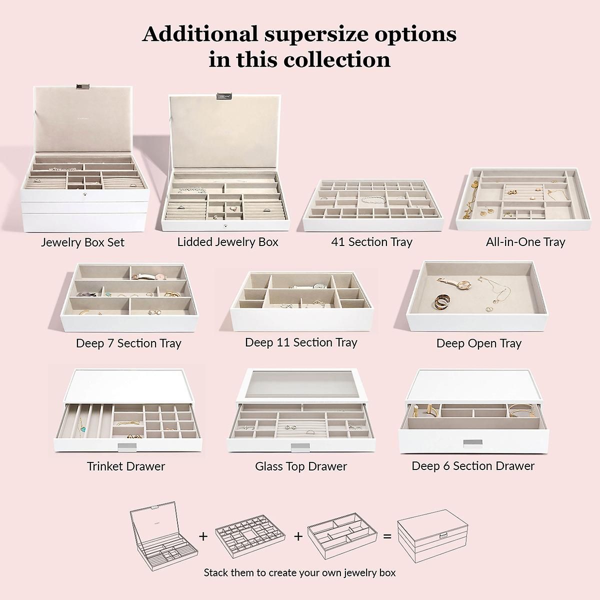 Stackers Supersize Deep Drawer White | The Container Store