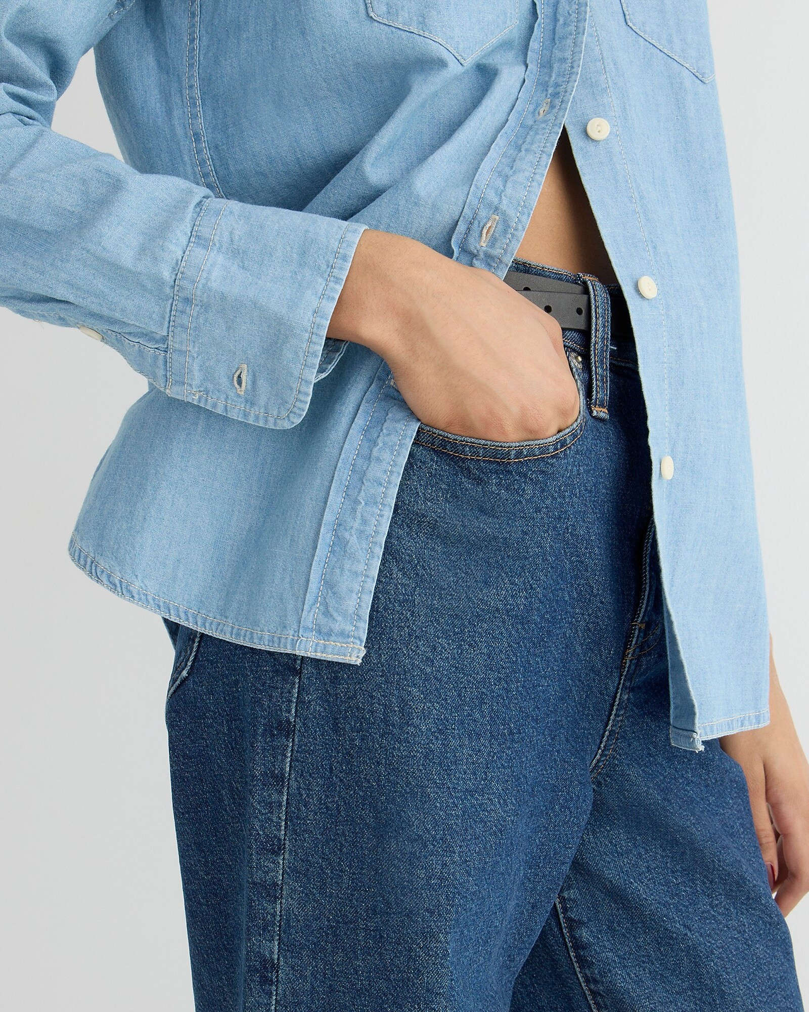 Classic-fit chambray shirt | J. Crew US