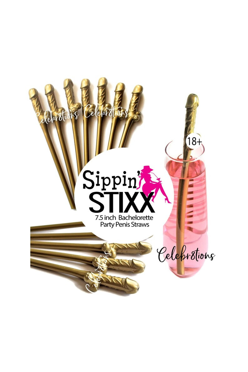 Metallic Gold Party Penis Party Straws Penis Straws | Etsy | Etsy (US)