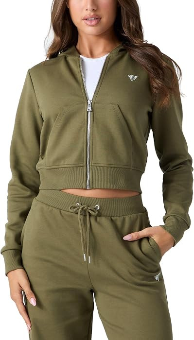 GUESS Women's Kora Zipped Up Hoodie | Amazon (US)