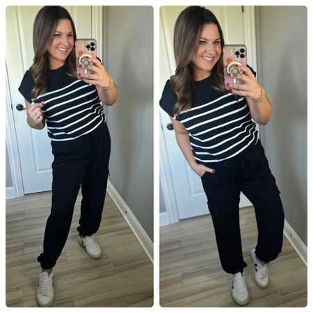 teacher  classroom style  teacher outfit  teacher style  teacher  work style  workwear   business casual  office outfit   teacher teacherfit ootd   trendteacher  teacher outfits  teacher ootd   teacher outfit ideas Joggers. Striped short sleeve sweater 

#LTKFindsUnder50 #LTKShoeCrush #LTKStyleTip